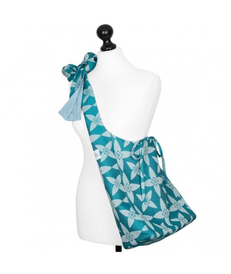 Sac bandoulière à nouer - Blossom - Bleu océan