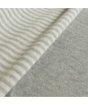 Echarpe double face jersey STRIPE SILVER- Dydimos - 5m20