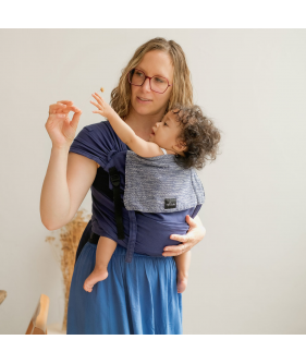 P'tit évo Mei tai hydride à click indigo